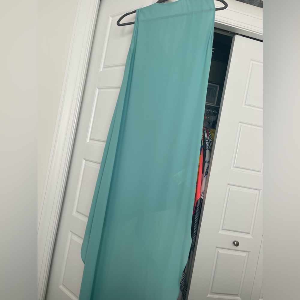 Turquoise beach dress from BCBG. Belt included with purchase.